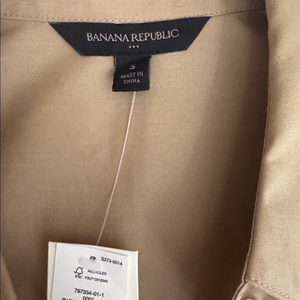 NWT | Banana Republic High| Low Pleat Shirt - Picture 4 of 4